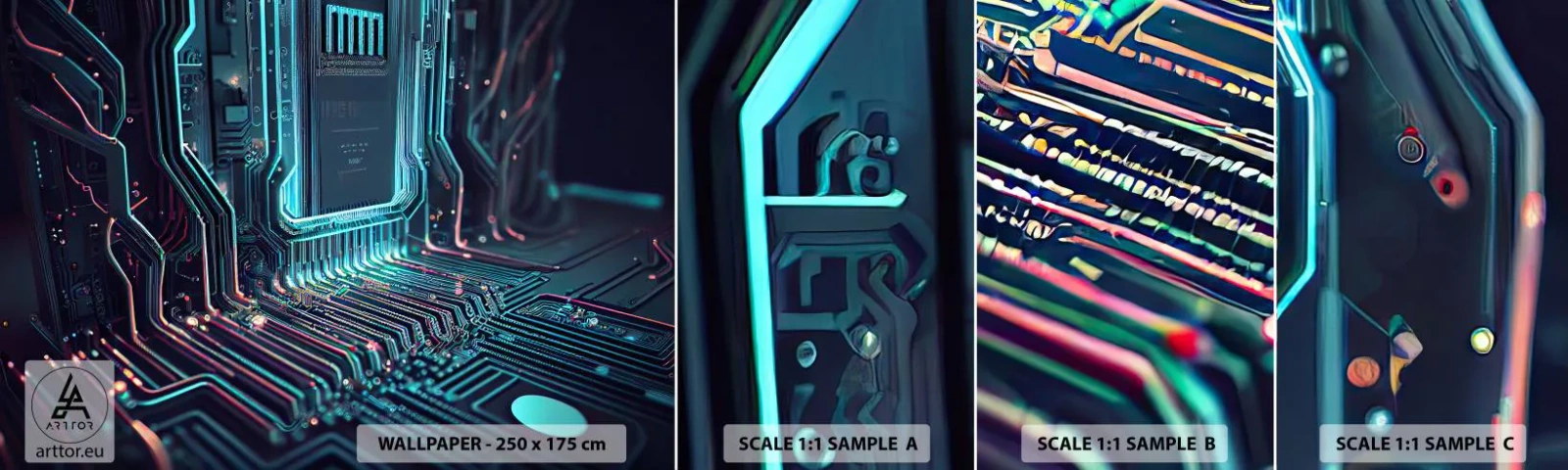 Campione Di Fotomurale Standard Eco - Sto pensando qualcosa... - Tecnologia, Computer, Processore - 100x30 cm