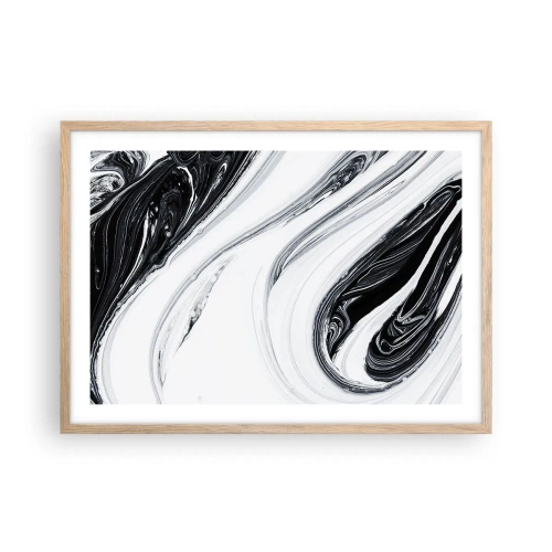 Poster in cornice rovere chiaro - L'unione degli opposti - 70x50 cm