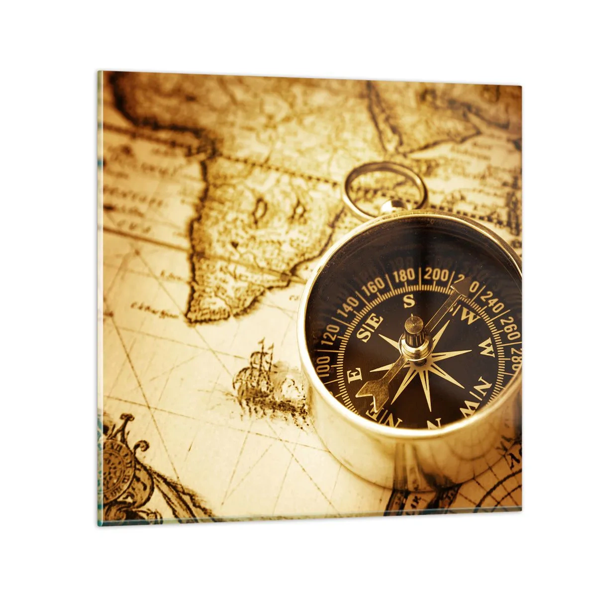 Quadro su vetro - A est o a ovest? - 70x70 cm