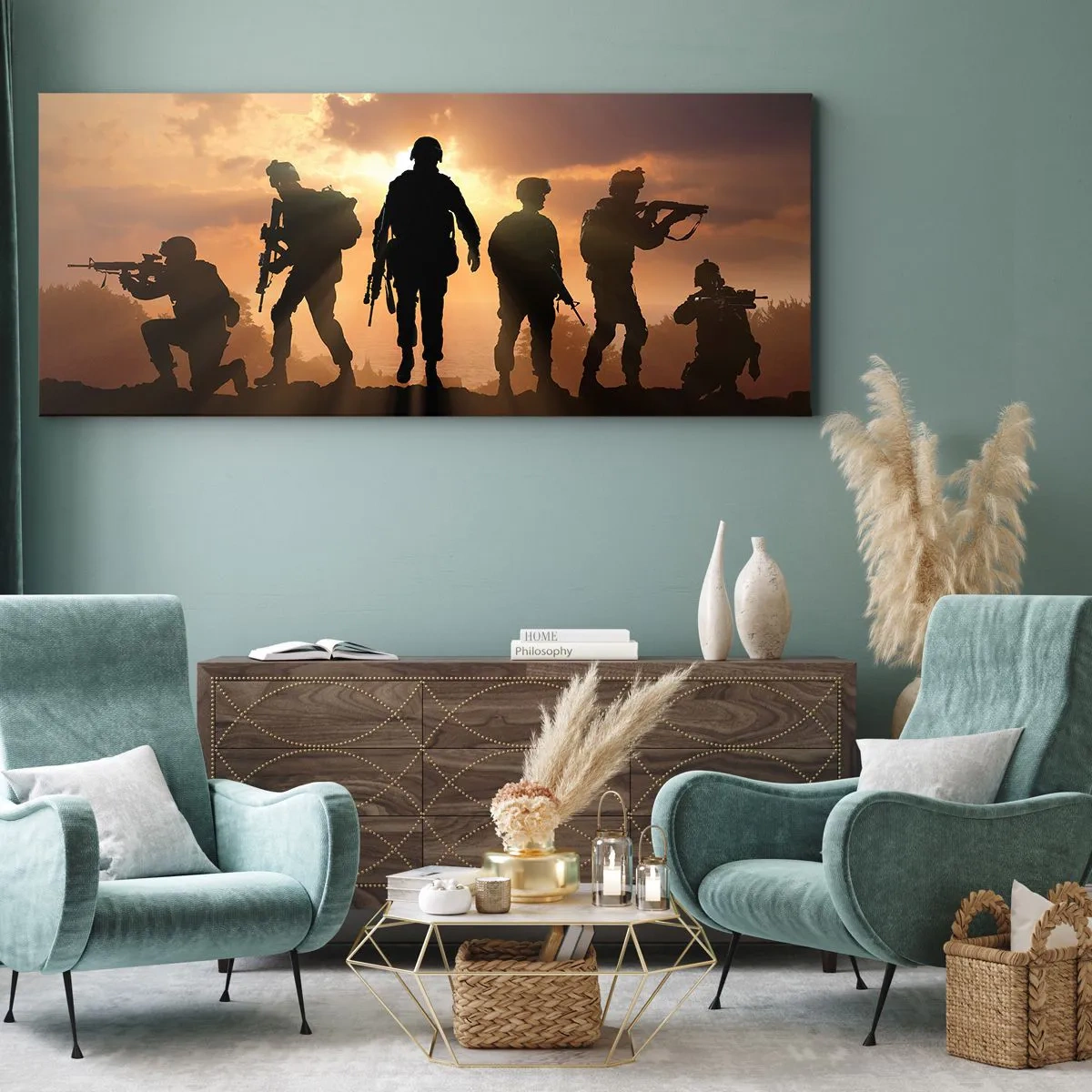 Quadro su tela - Stampe su Tela - Brothers in arms - 90x30 cm