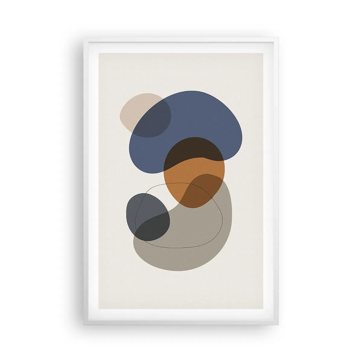 Poster in cornice bianca - Gocce di colore - 61x91 cm