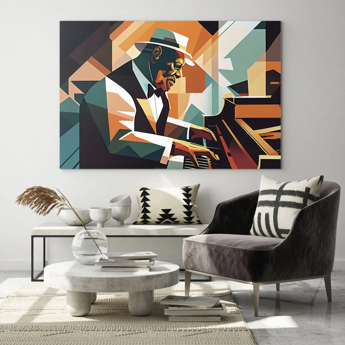 Quadro su vetro - Tutto il jazz - 70x50 cm