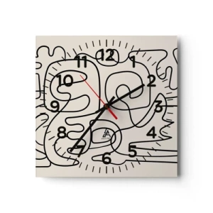Orologio da parete - Orologio in Vetro - Segui il percorso - 40x40 cm