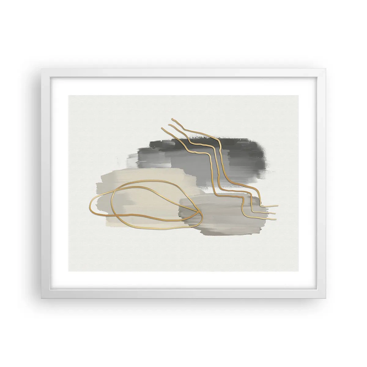 Poster in cornice bianca - Durata e movimento - 50x40 cm