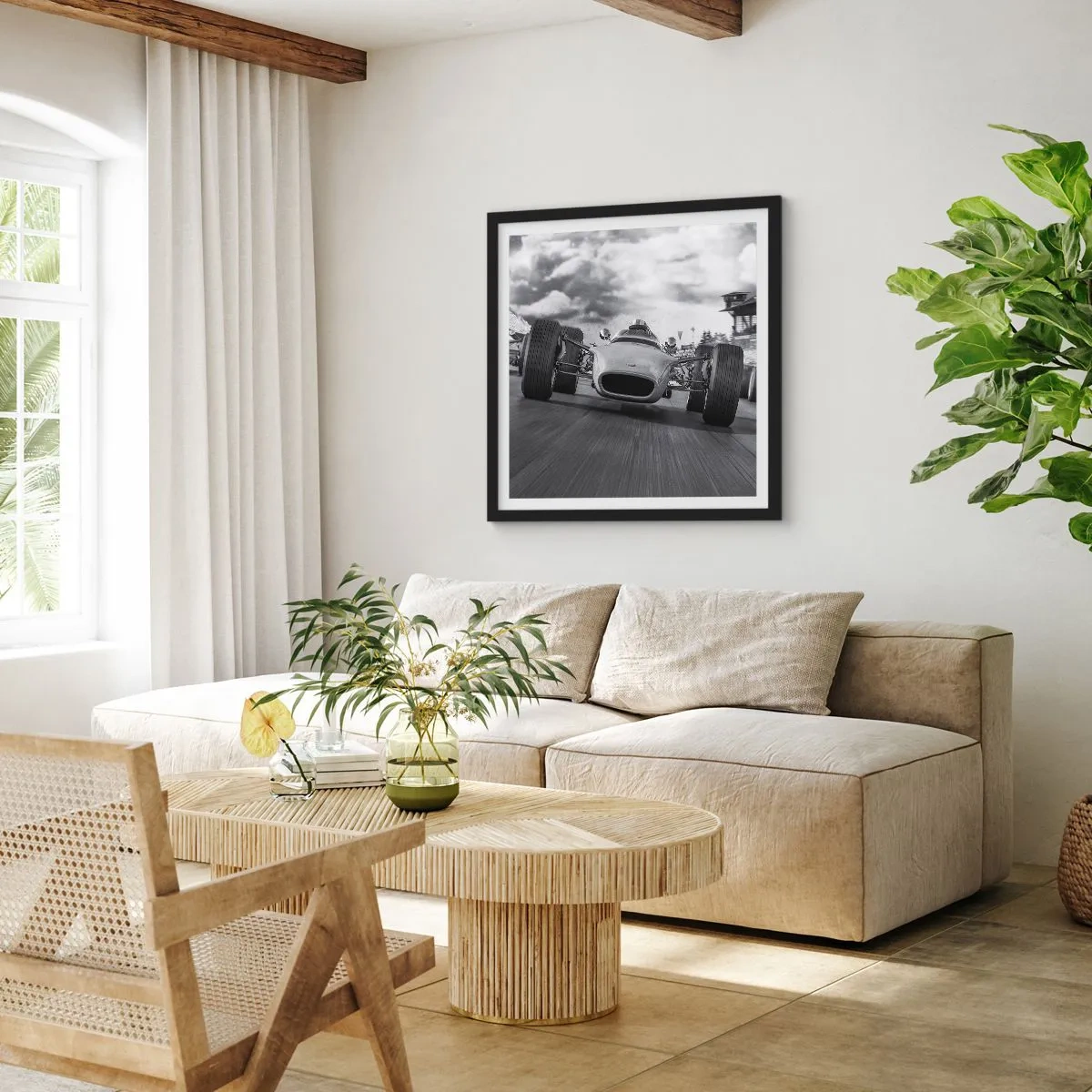 Poster in cornice nera - C'è la forza! - 50x50 cm