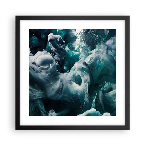 Poster in cornice nera - Il movimento dei colori - 40x40 cm