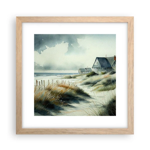 Poster in cornice rovere chiaro - Lontano dal caos - 30x30 cm