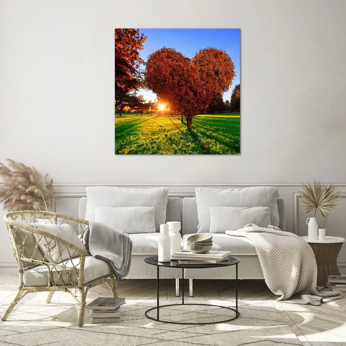 Quadro su vetro - Come non amare l'autunno - 40x40 cm