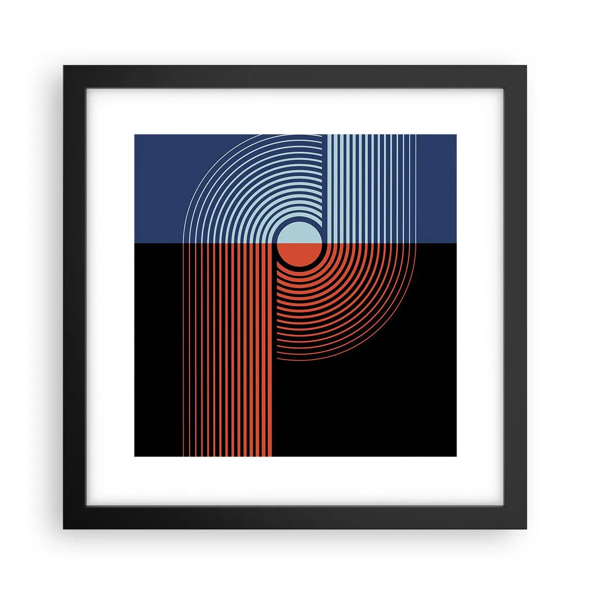 Poster in cornice nera - Nell'abbraccio geometrico - 30x30 cm