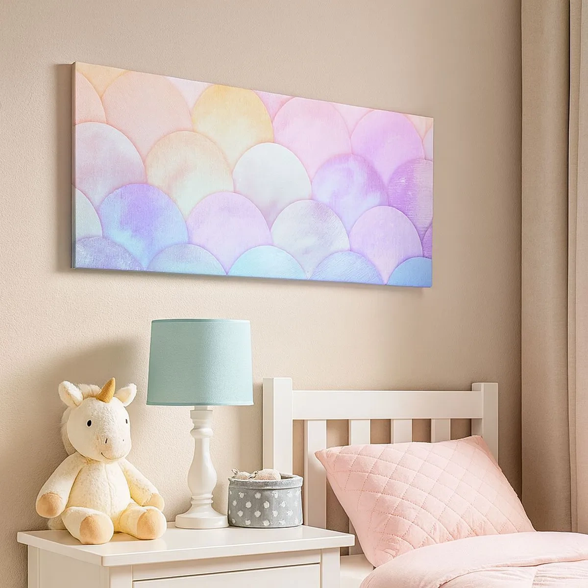 Quadro su tela - Stampe su Tela - Scaglie perlate - 100x40 cm