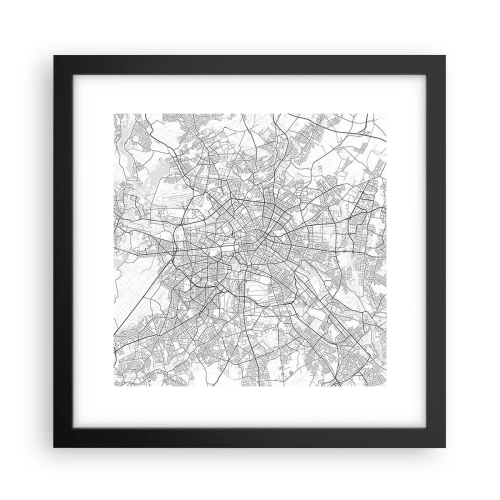 Poster in cornice nera - Il fiore di Berlino - 30x30 cm