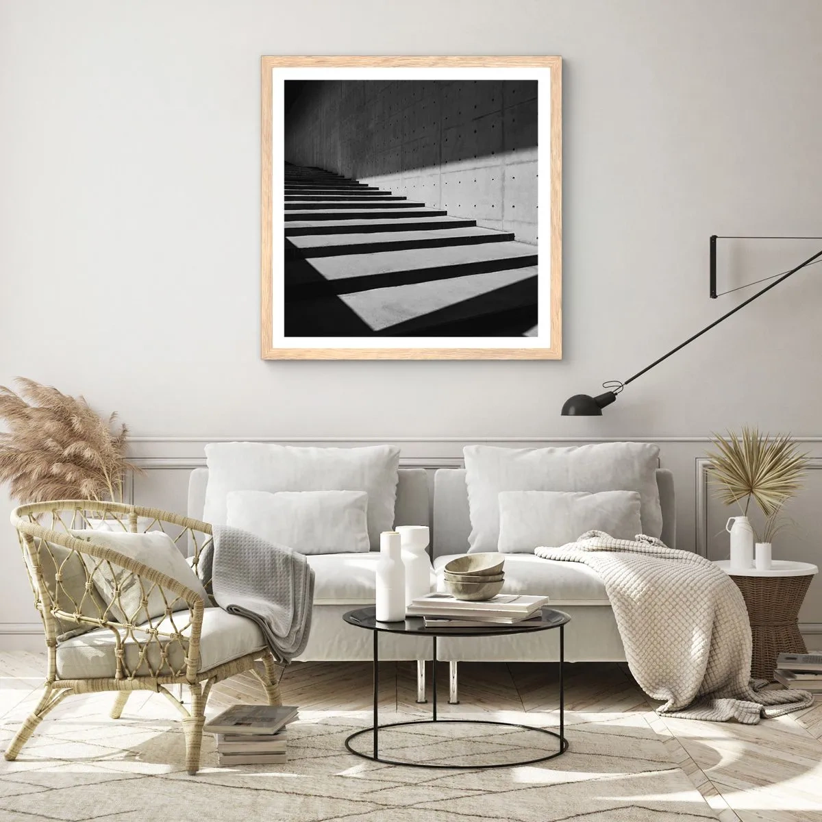 Poster in cornice rovere chiaro - La bellezza severa del modernismo - 30x30 cm