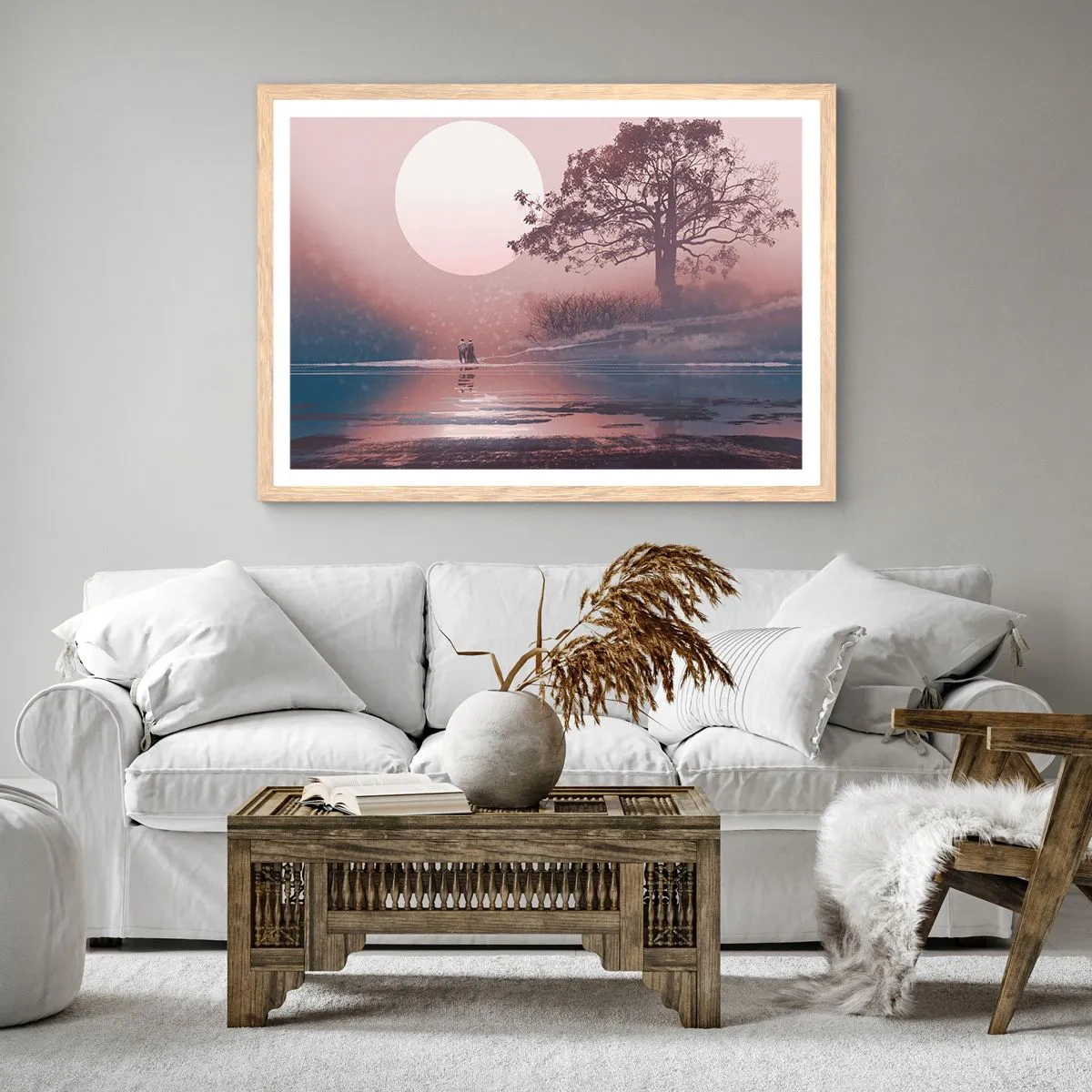 Poster in cornice rovere chiaro - Meraviglie della notte - 50x40 cm