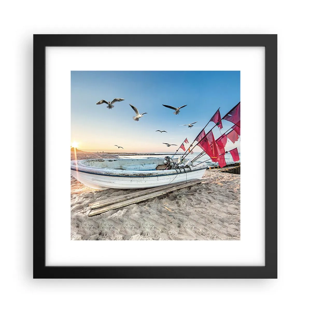 Poster in cornice nera - Meritato riposo - 30x30 cm