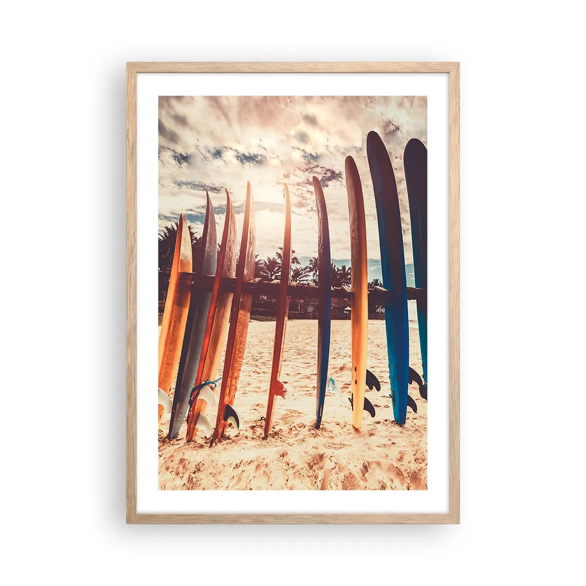 Poster in cornice rovere chiaro - Buonanotte, a domani - 50x70 cm