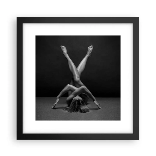 Poster in cornice nera - Geometria del nudo - 30x30 cm