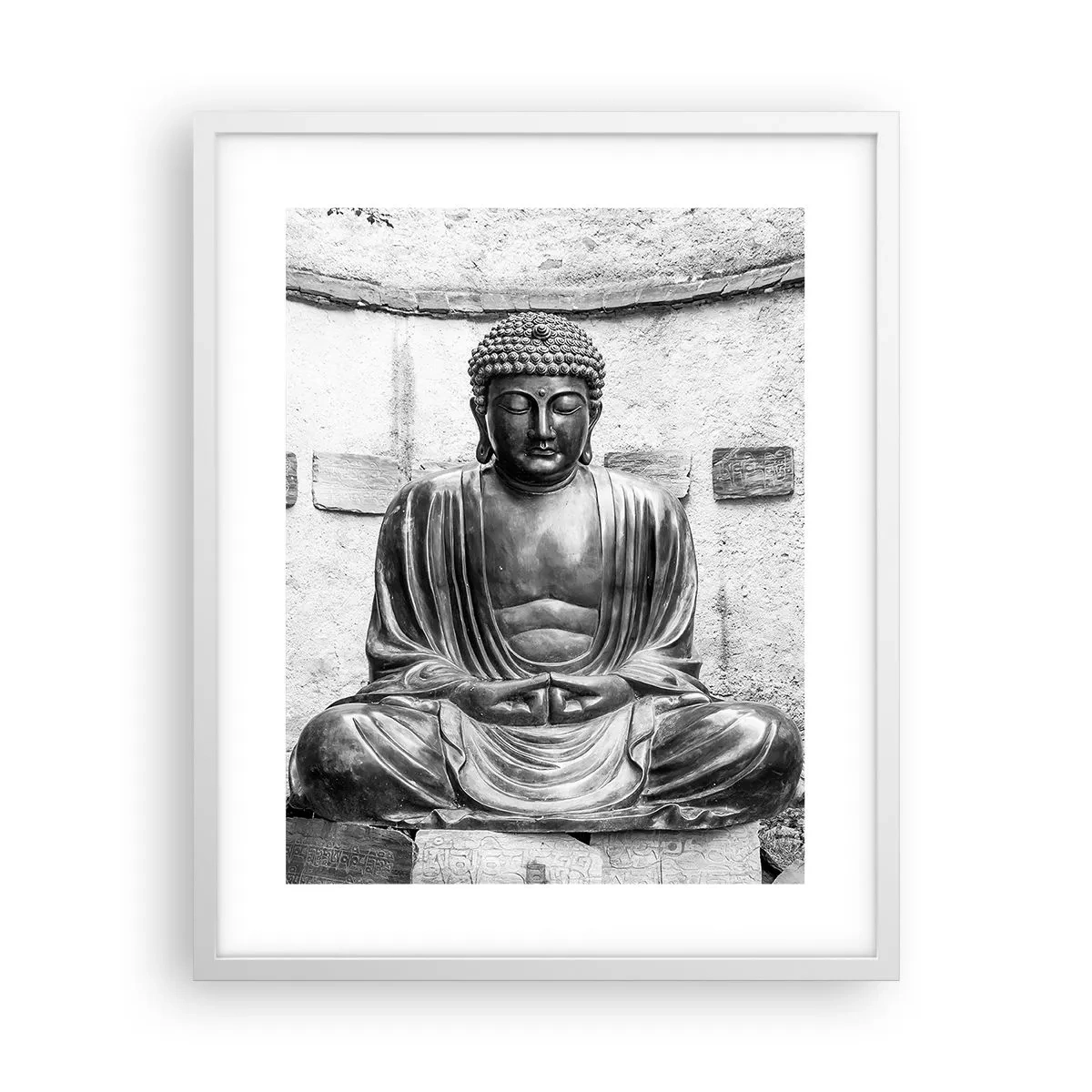 Poster in cornice bianca - Alla fonte della pace - 40x50 cm