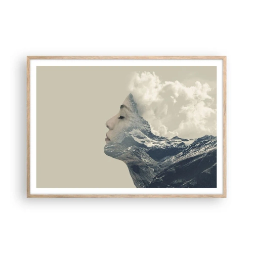 Poster in cornice rovere chiaro - La bellezza degli elementi - 100x70 cm
