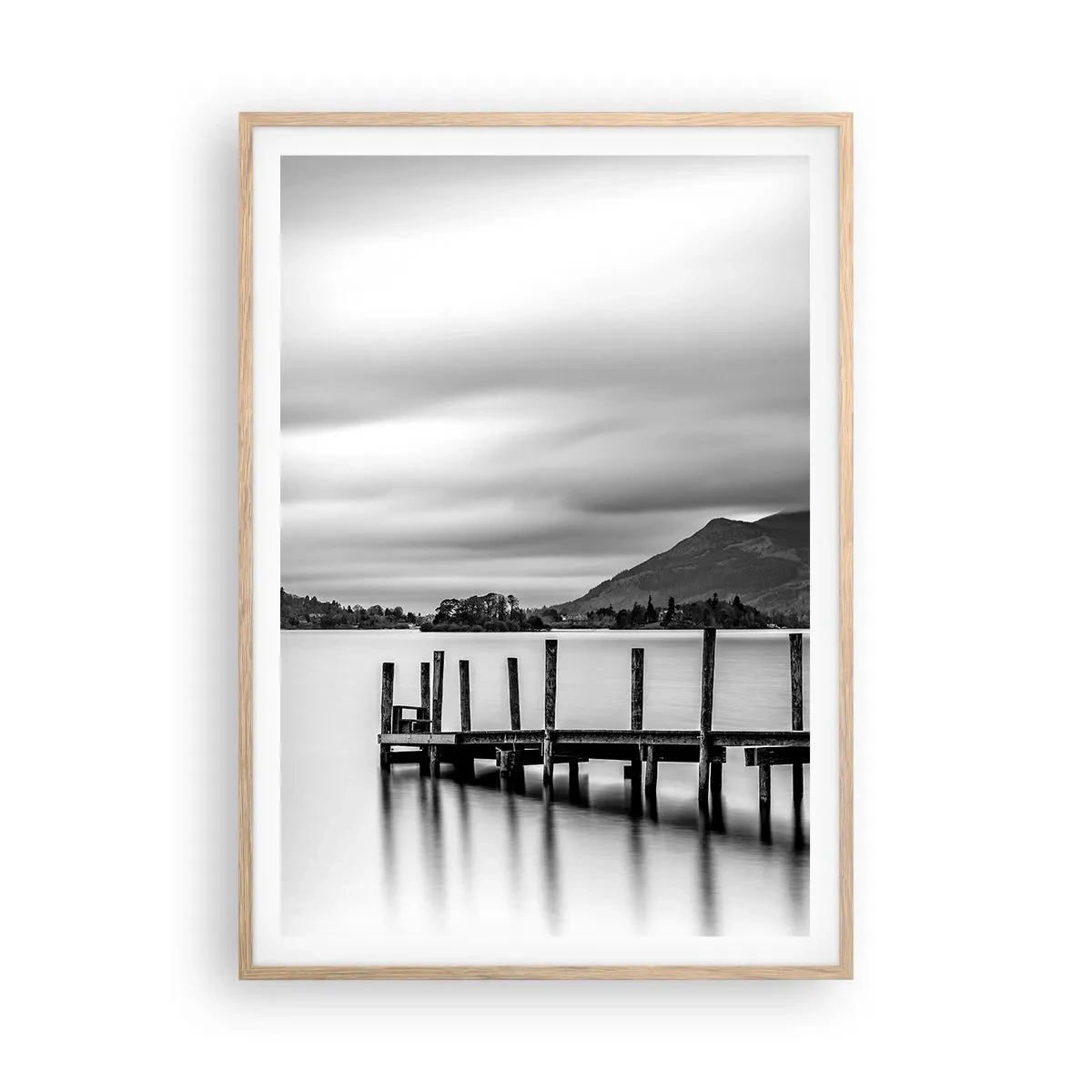 Poster in cornice rovere chiaro - Mitezza e forza - 70x100 cm