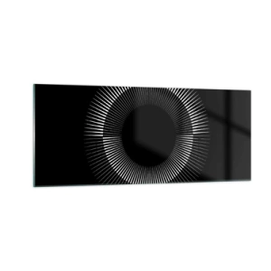 Quadro su vetro - Sole nero - 100x40 cm