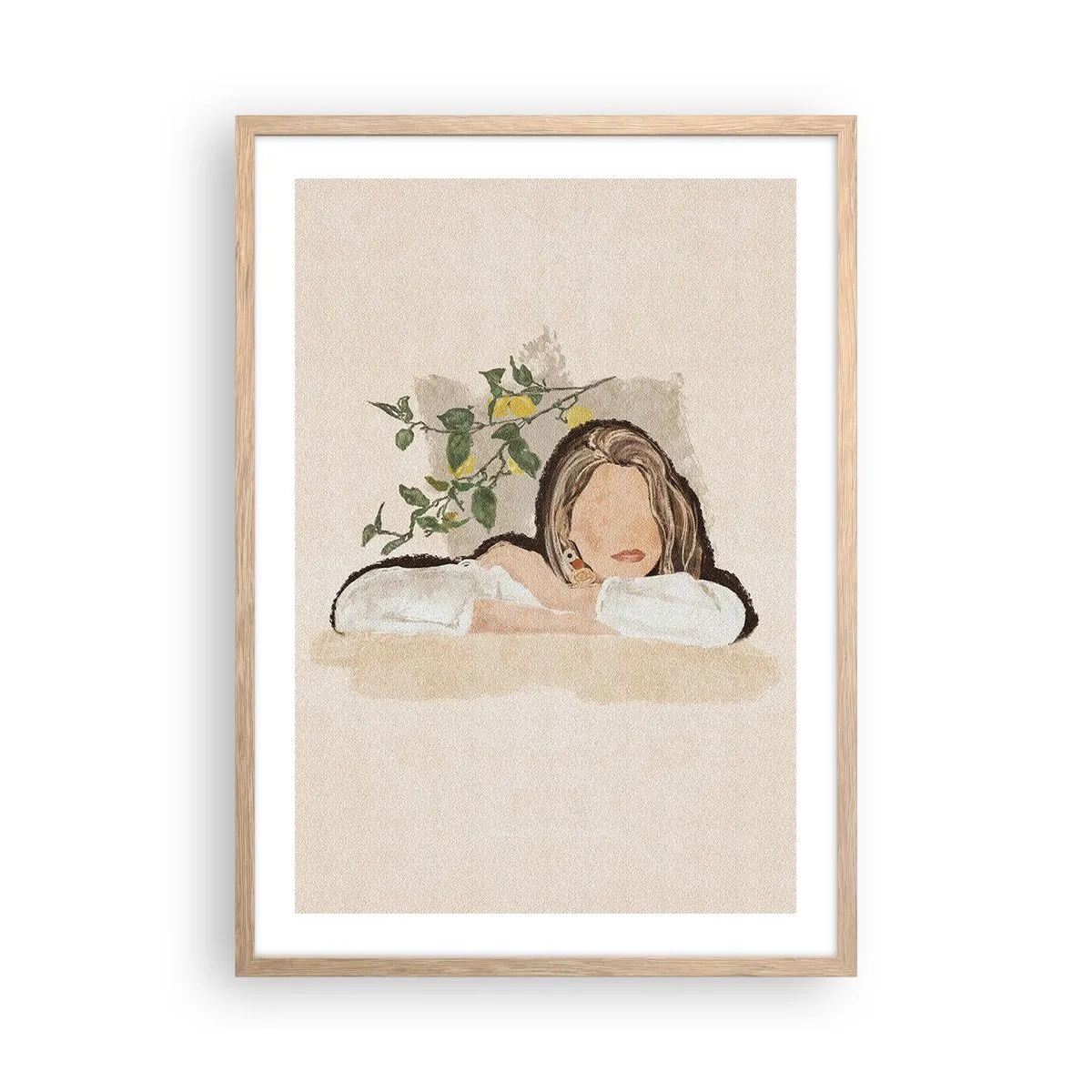 Poster in cornice rovere chiaro - Bellezza del sud - 50x70 cm