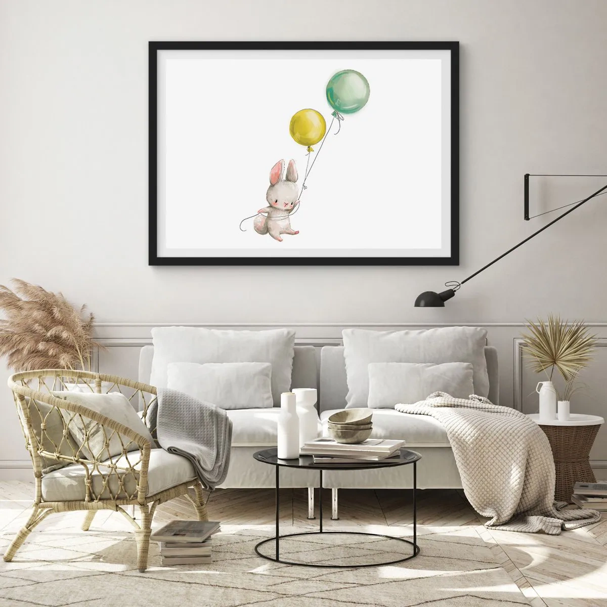 Poster in cornice nera - Volo anch'io! - 50x40 cm