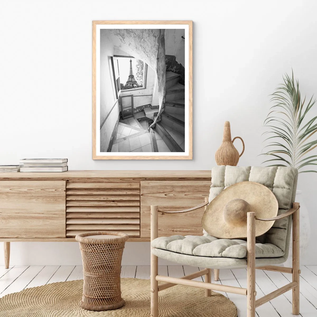 Poster in cornice rovere chiaro - Che vista! - 70x100 cm