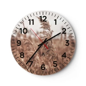 Orologio da parete - Orologio in Vetro - Nei campi è già autunno - 30x30 cm