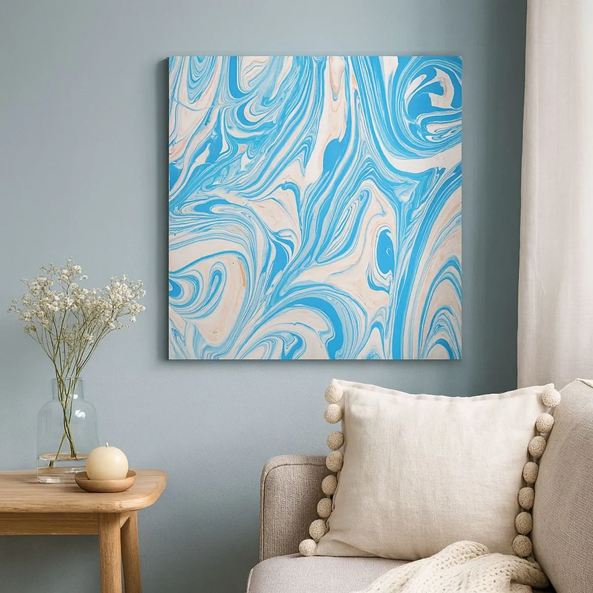 Quadro su tela - Stampe su Tela - Acquitrino in turchese - 30x30 cm