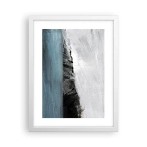 Poster in cornice bianca - Acqua-terra: lo scontro degli elementi - 30x40 cm