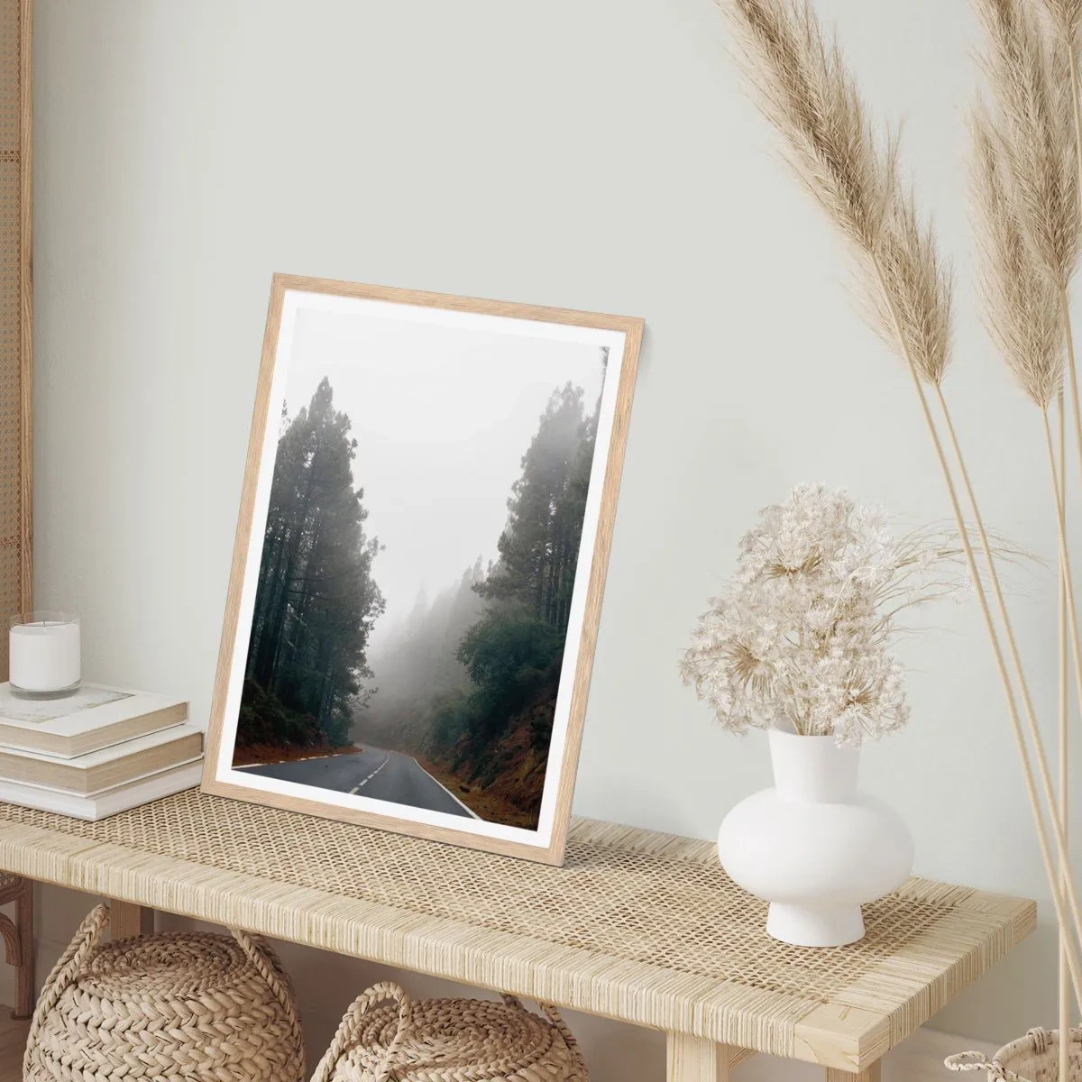 Poster in cornice rovere chiaro - Il racconto della foresta magica - 61x91 cm