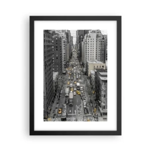 Poster in cornice nera - La vita a New York - 30x40 cm