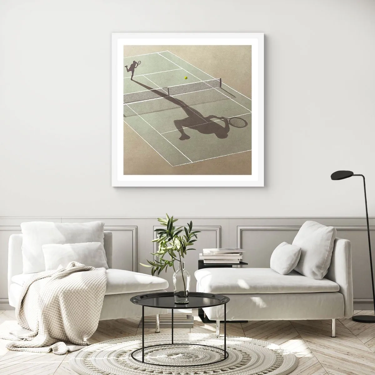 Poster in cornice bianca - Sconfiggere se stesso - 40x40 cm