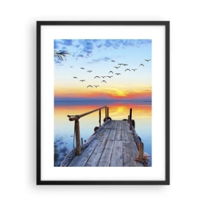 Poster in cornice nera - Il tempo del ritorno - 40x50 cm