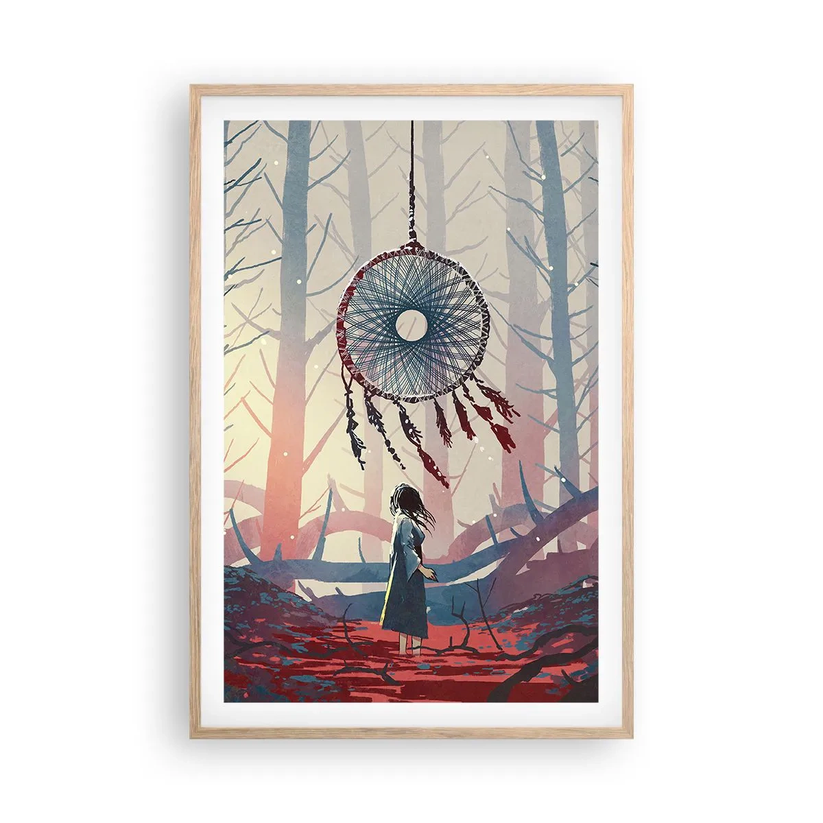 Poster in cornice rovere chiaro - Il rituale segreto della felicità - 61x91 cm