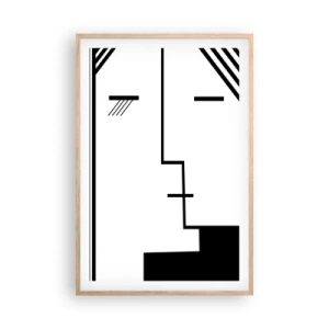Poster in cornice rovere chiaro - Semplicemente un bacio - 61x91 cm