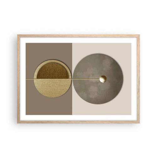 Poster in cornice rovere chiaro - Equilibrio perfetto - 70x50 cm