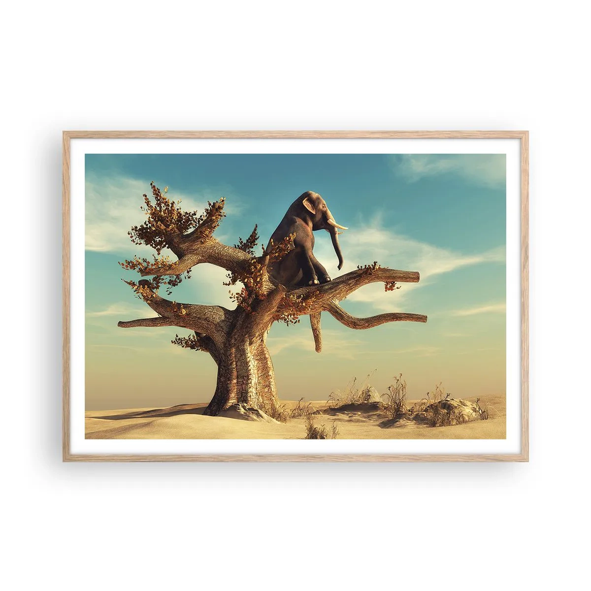 Poster in cornice rovere chiaro - Nuovo punto di vista - 100x70 cm