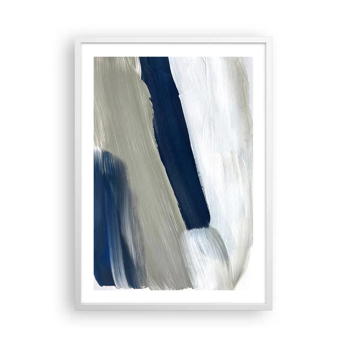 Poster in cornice bianca - Incontro con il bianco - 50x70 cm