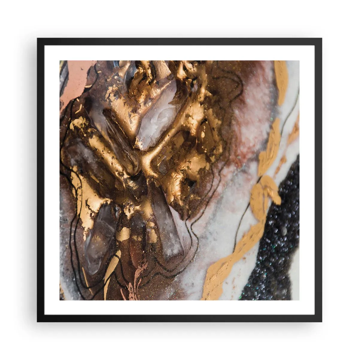 Poster in cornice nera - L'elemento della terra - 60x60 cm