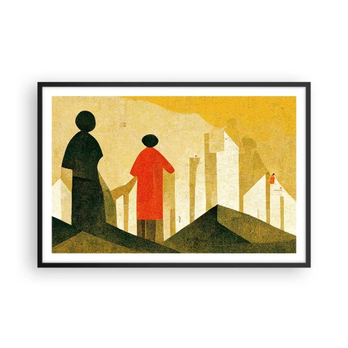 Poster in cornice nera - La strada è ancora lunga - 91x61 cm