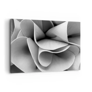 Quadro su tela - Stampe su Tela - Dettagli in bianco e nero di forme astratte - 100x70cm - Avviene nello spazio - Decorazione murale moderna per soggiorno e camera da letto ARTTOR