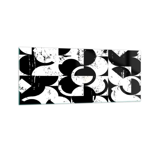 Quadro su vetro - Il bianco è bianco, il nero è nero - 100x40 cm