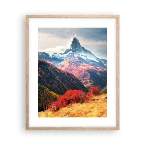 Poster in cornice rovere chiaro - Autunno alpino - 40x50 cm