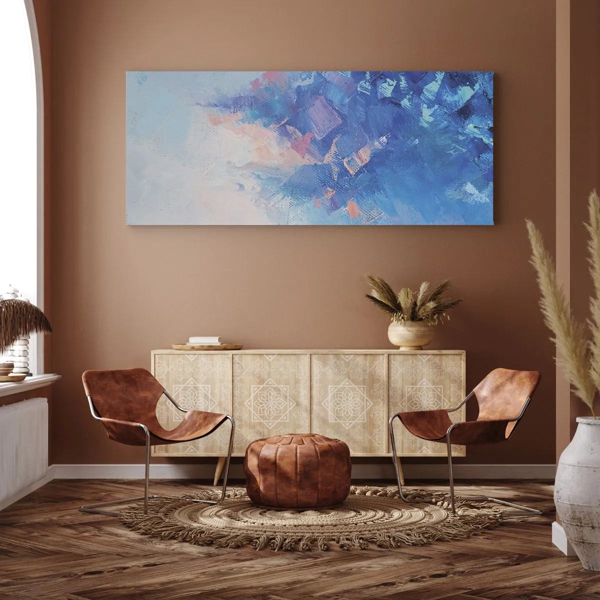 Quadro su tela - Stampe su Tela - Astrazione invernale - 100x40 cm