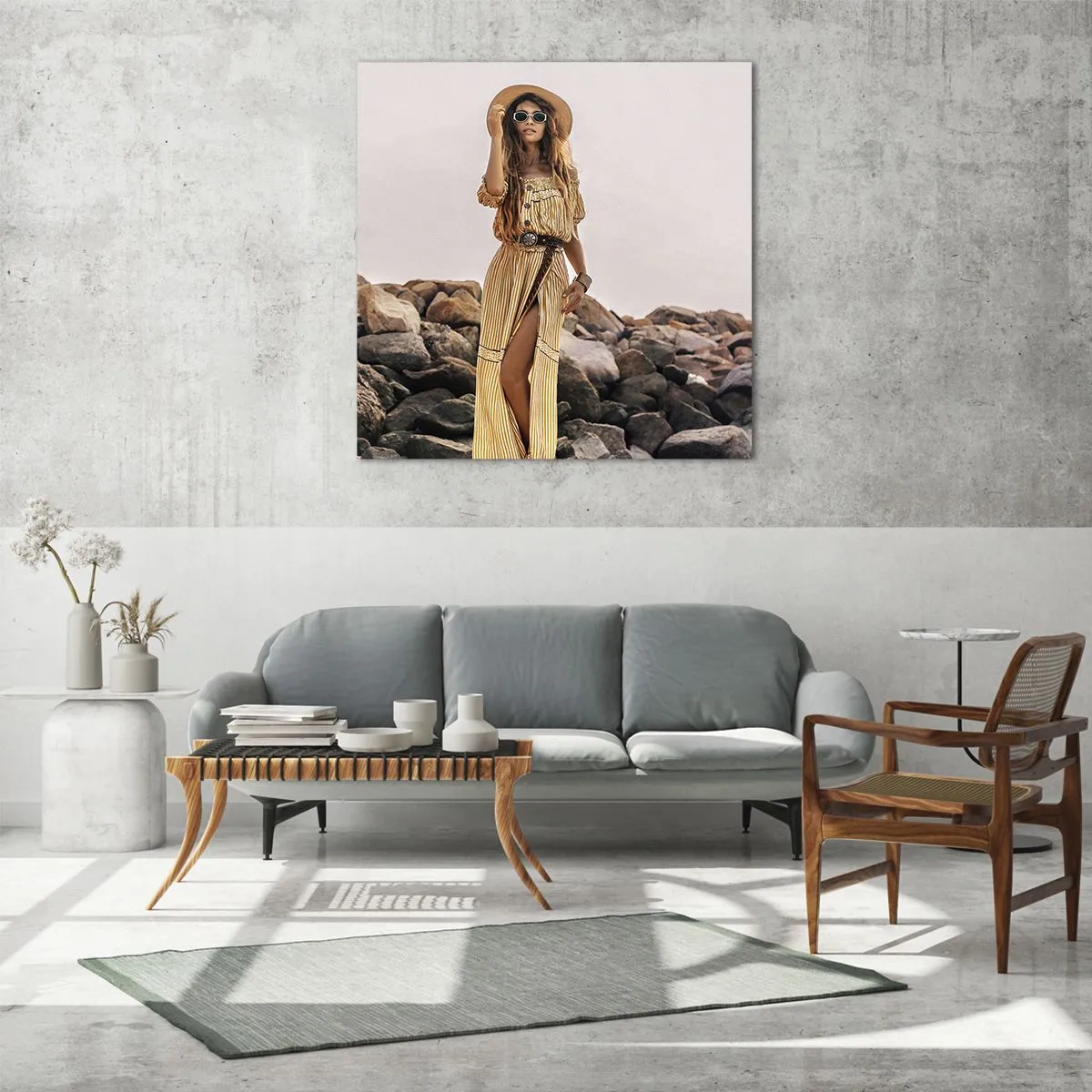 Quadro su vetro - La magia delle pietre - 60x60 cm