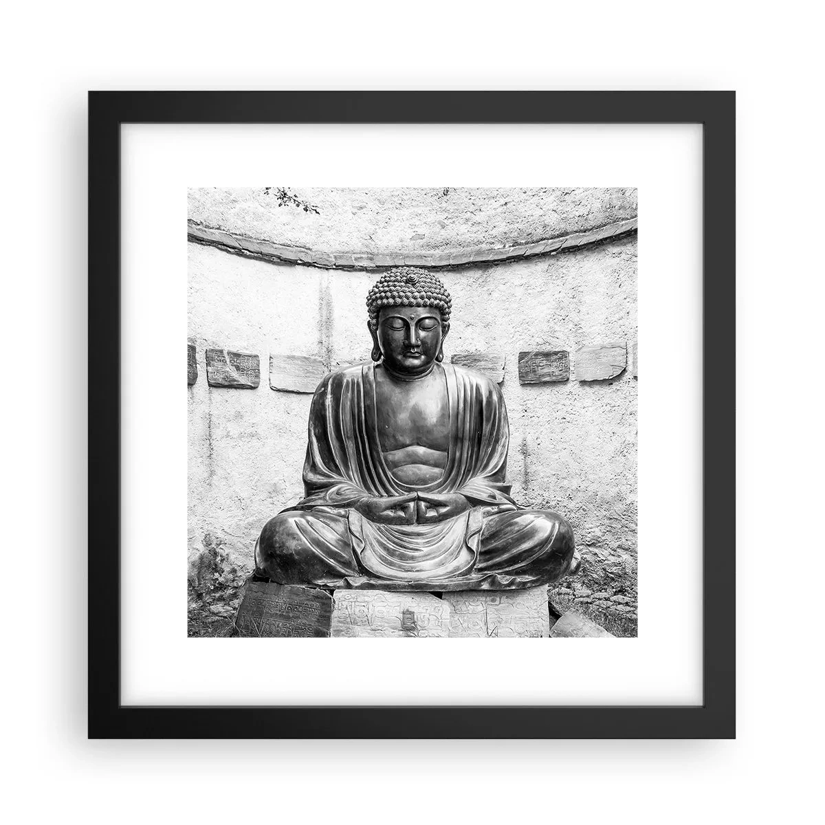Poster in cornice nera - Alla fonte della pace - 30x30 cm