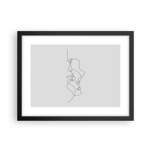 Poster in cornice nera - Il calore dei desideri malinconici - 40x30 cm