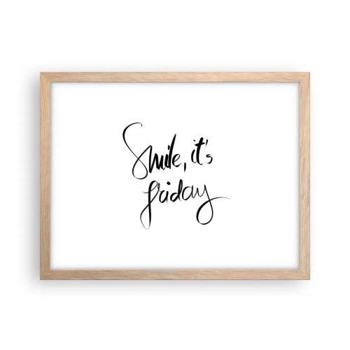 Poster in cornice rovere chiaro - Vera gioia - 40x30 cm