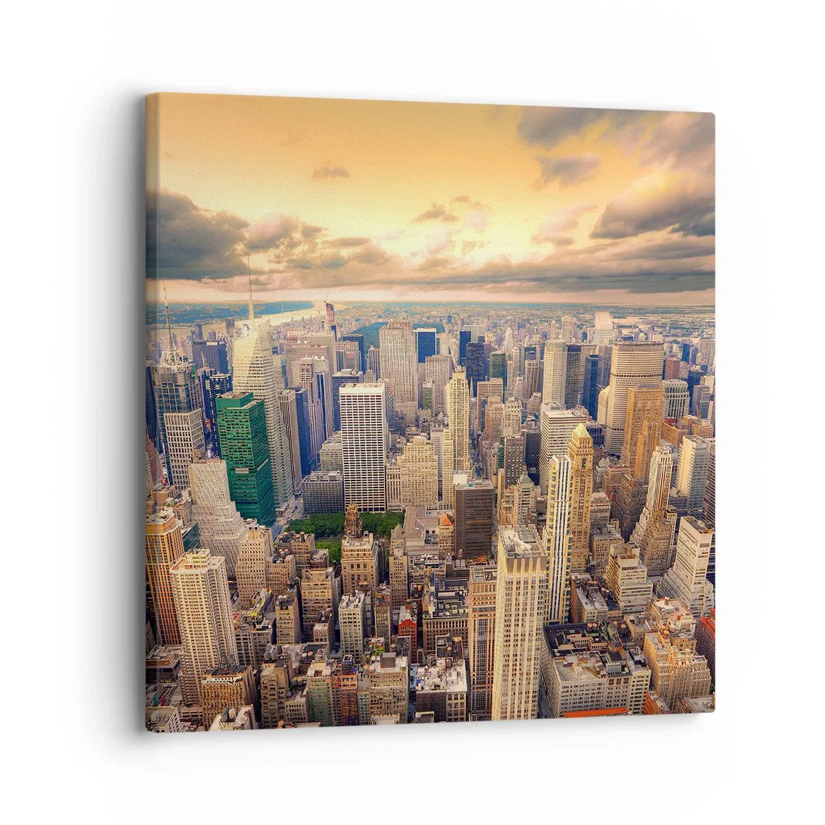 Quadro su tela - Stampe su Tela - Metropolis dorata - 30x30 cm